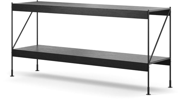 Zet Storage System, 60in. - Audo Copenhagen - Shelving - 1x2 - Black Steel - Black Oak - HORNE