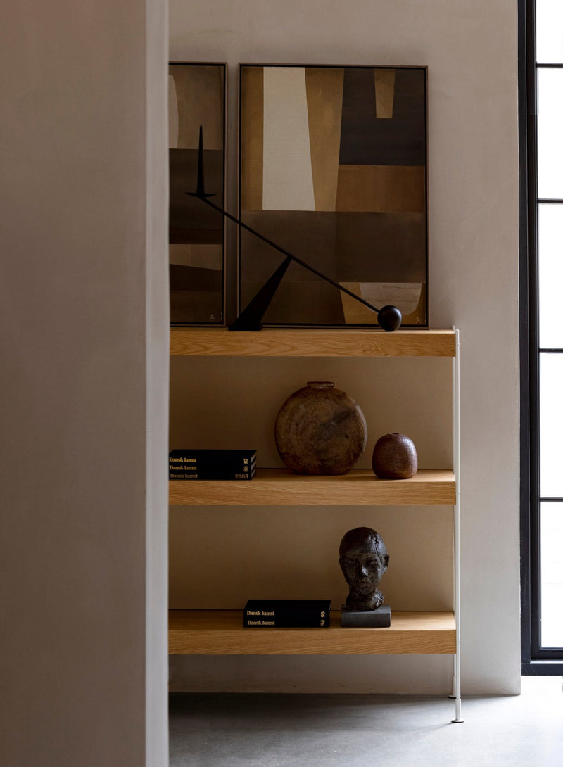 Zet Storage System, 60in. - Audo Copenhagen - Shelving - 1x2 - Black Steel - Black Oak - HORNE