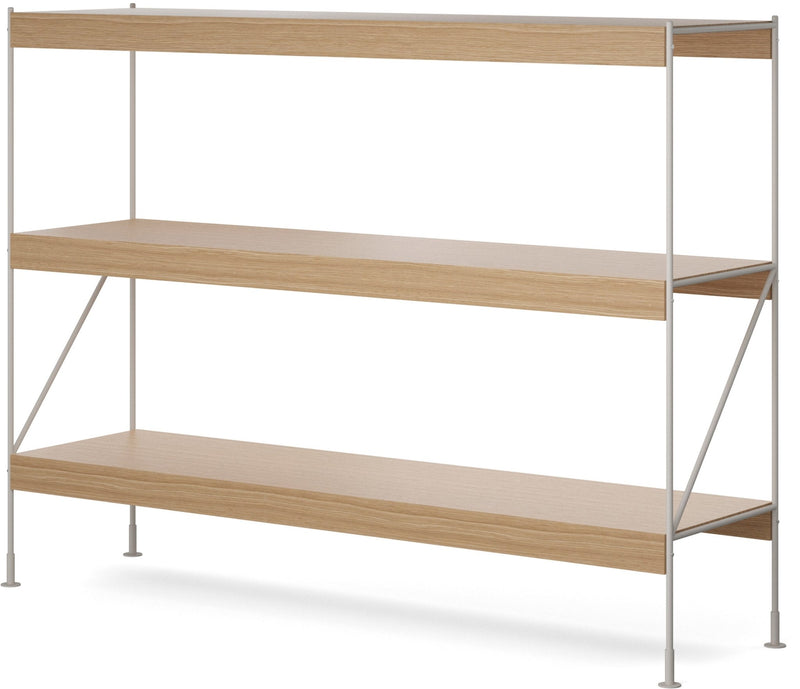 Zet Storage System, 60in. - Audo Copenhagen - Shelving - 1x2 - Black Steel - Black Oak - HORNE