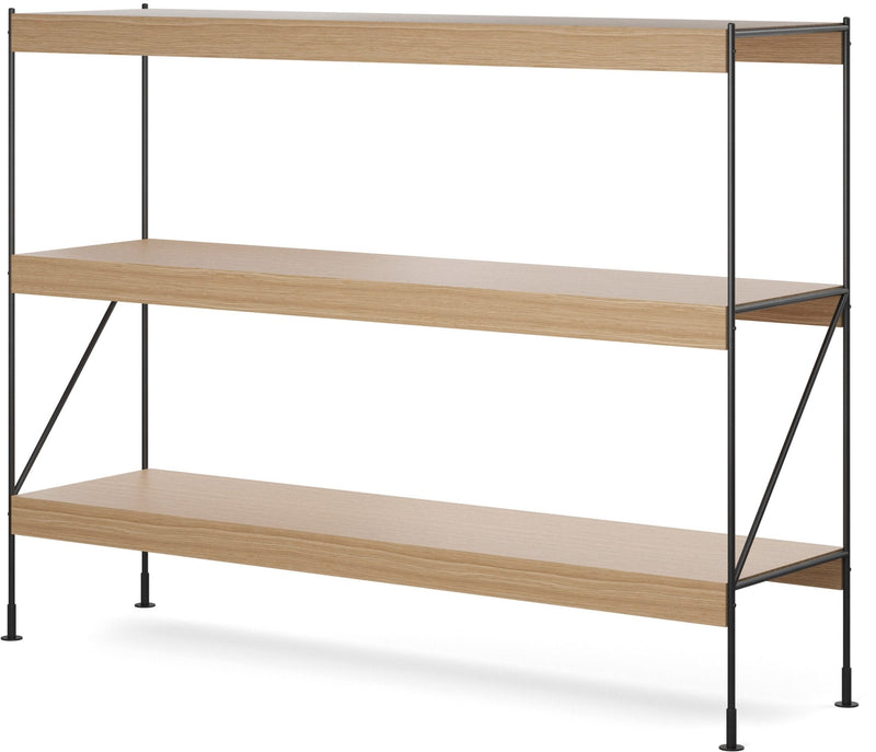 Zet Storage System, 60in. - Audo Copenhagen - Shelving - 1x2 - Black Steel - Black Oak - HORNE